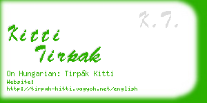kitti tirpak business card